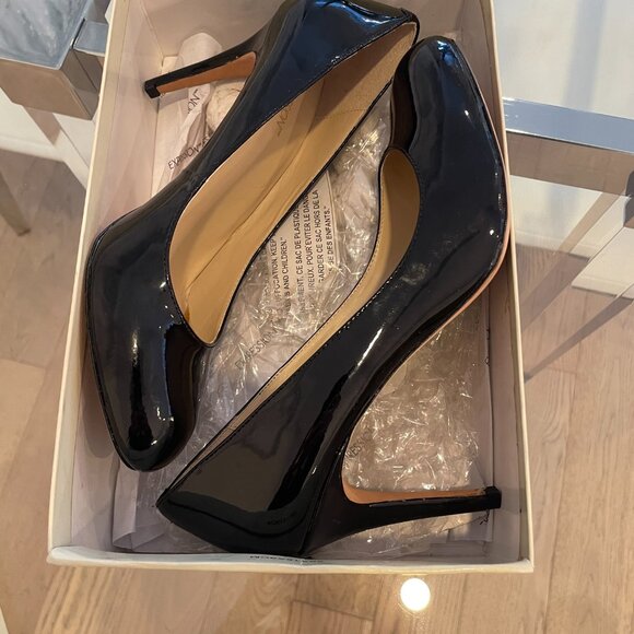 NEW BLACK PATENT PUMPS 8.5 - Picture 3 of 3